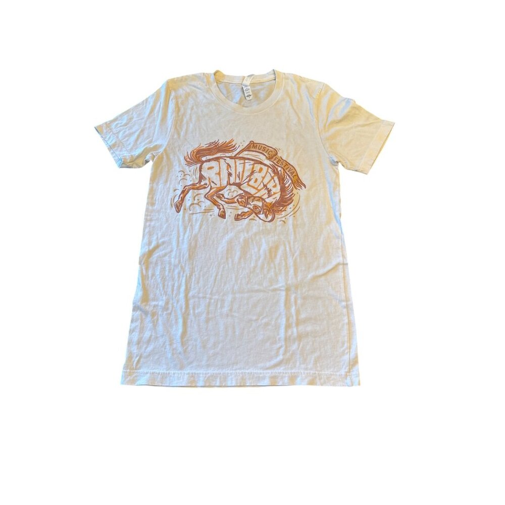 Railbird Music Festival 2024 Pale Yellow Cotton T-Shirt S